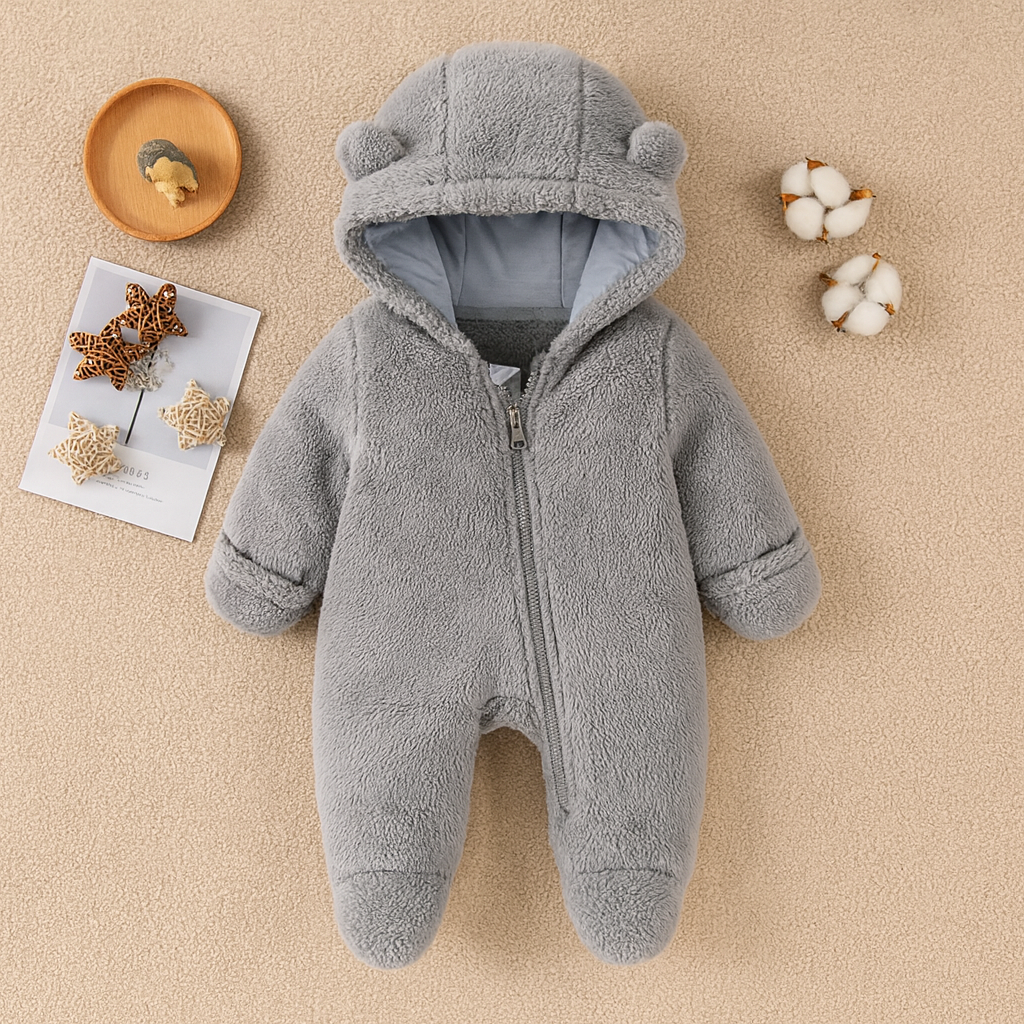 Baby Fleece Overall with Zipper – Cozy & Practical