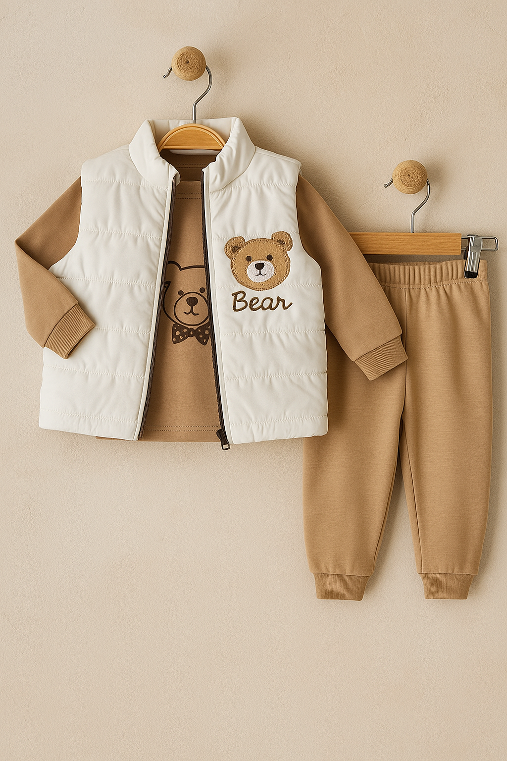3-Piece Boys Outfit Set – Bear Design