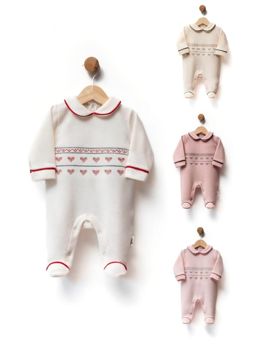Baby Sleepsuit – Sweet Heart Pattern