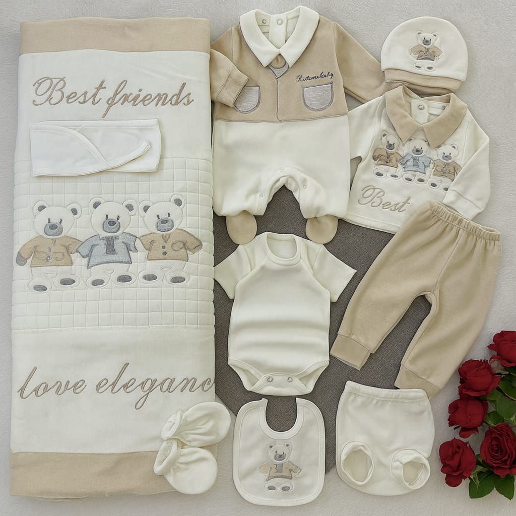 10-Piece Velvet Newborn Hospital Essentials Set