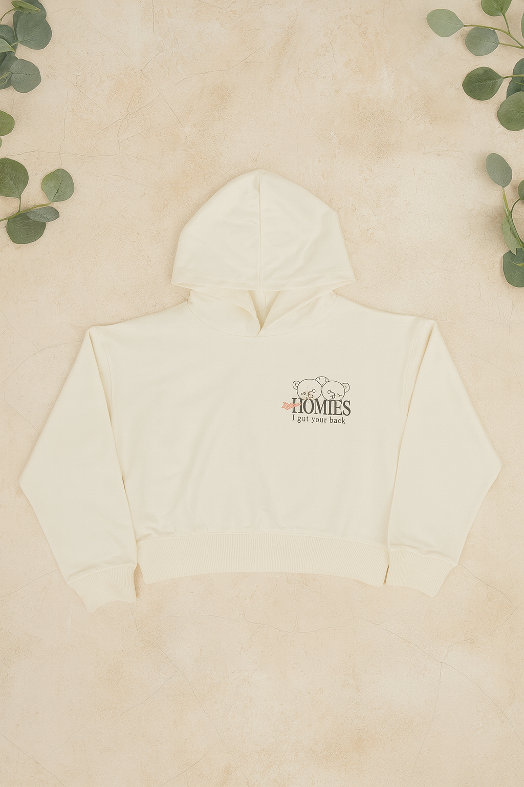 Girls Short Sweatshirt – “Homies” Design