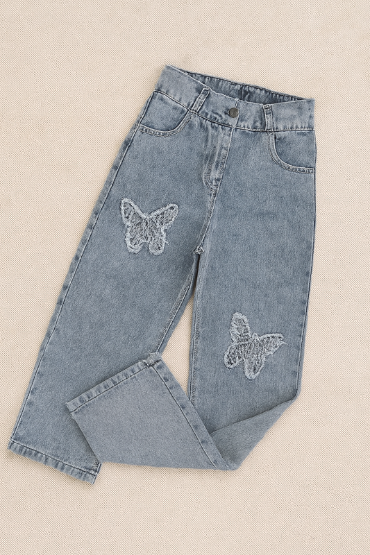 Girls Jeans – Butterfly Design