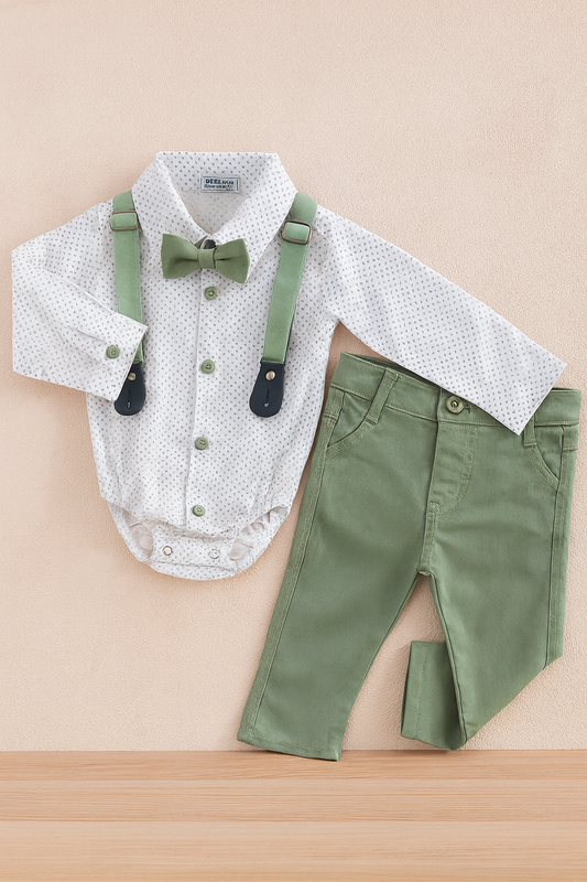 Boys Premium 2-Piece Shirt & Salopette Pants Outfit