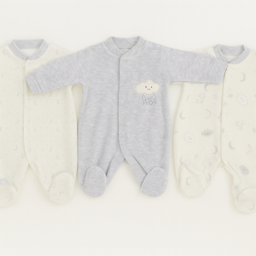 3-Piece Baby Velvet Overall Set – Cozy & Elegant