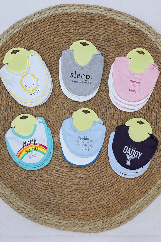 Baby Bibs Set – 3 Pieces Cotton