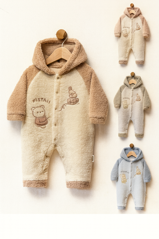 Fleece Baby Overall with Hat – Winter Essential