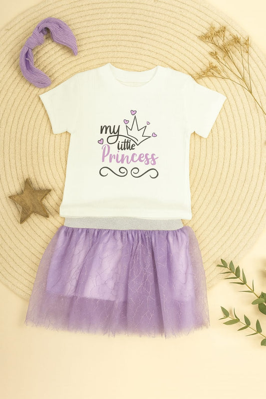 Girls Skirt and Cotton Shirt Set – Princess Design