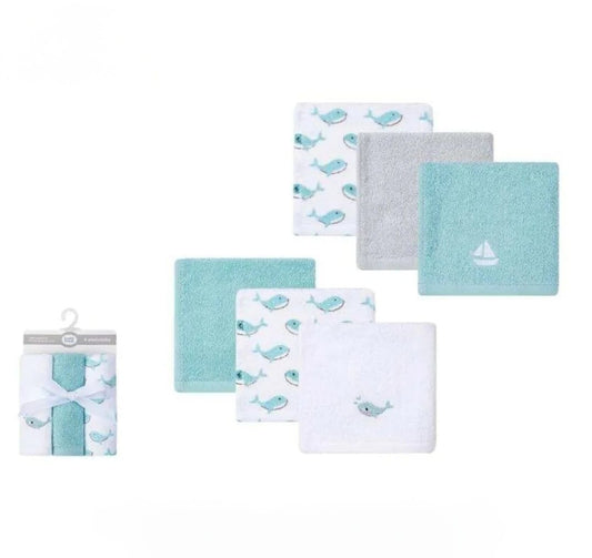 6-Piece Baby Towels Set – 100% Cotton, 25x25 cm