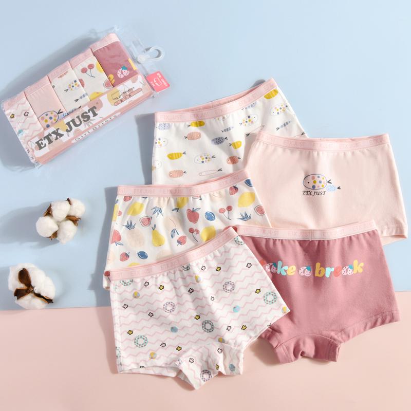 Pack of 5 Cotton Girls Printed Underwear – Soft & Comfortable
