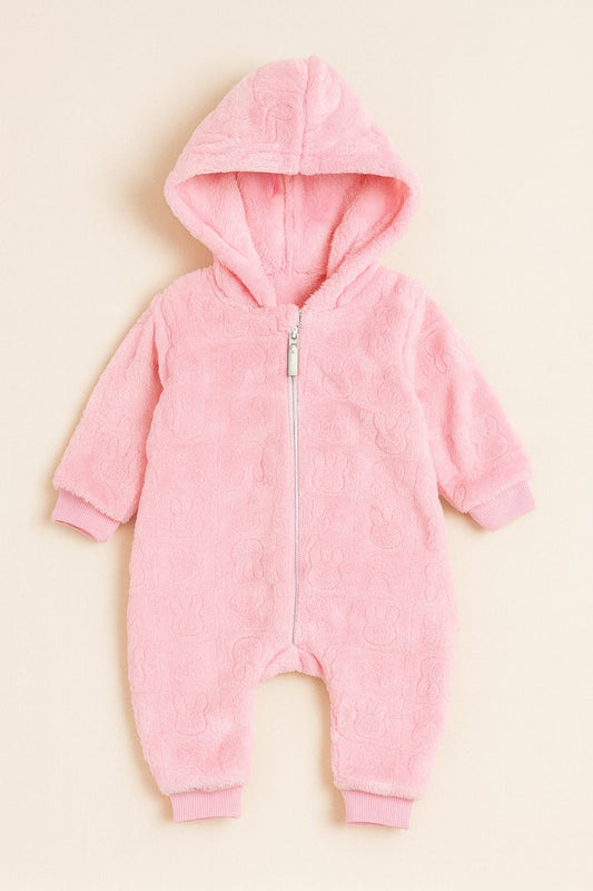 Fleece Baby Overall With zipper & Hat – Winter Essential