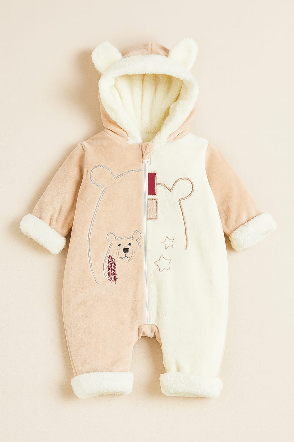 Fleece Baby Overall With zipper & Hat – Winter Essential