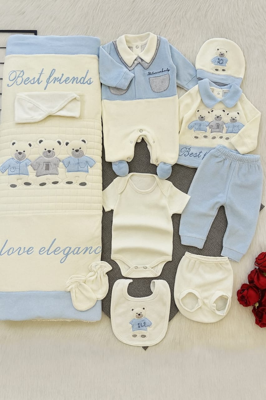 10-Piece Velvet Newborn Hospital Essentials Set