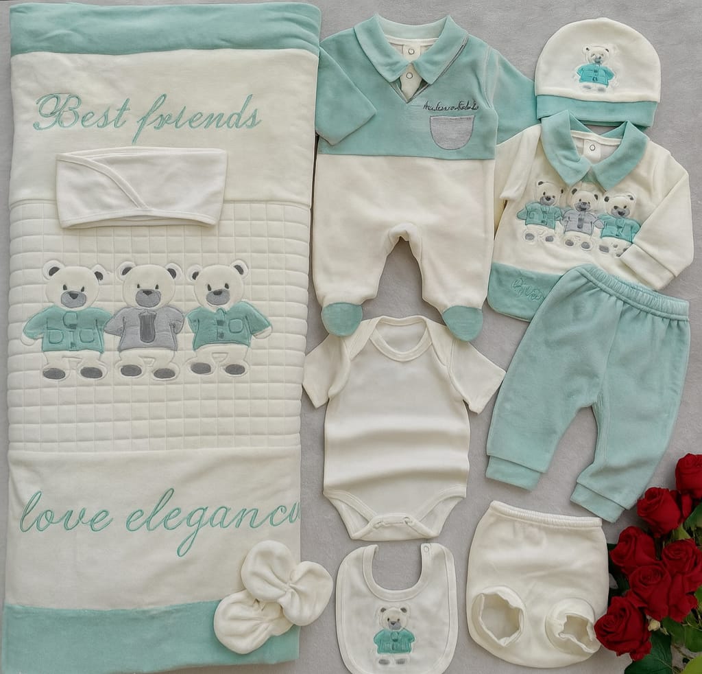 10-Piece Velvet Newborn Hospital Essentials Set