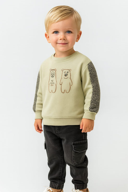 2-piece Fleece Set Bear Design