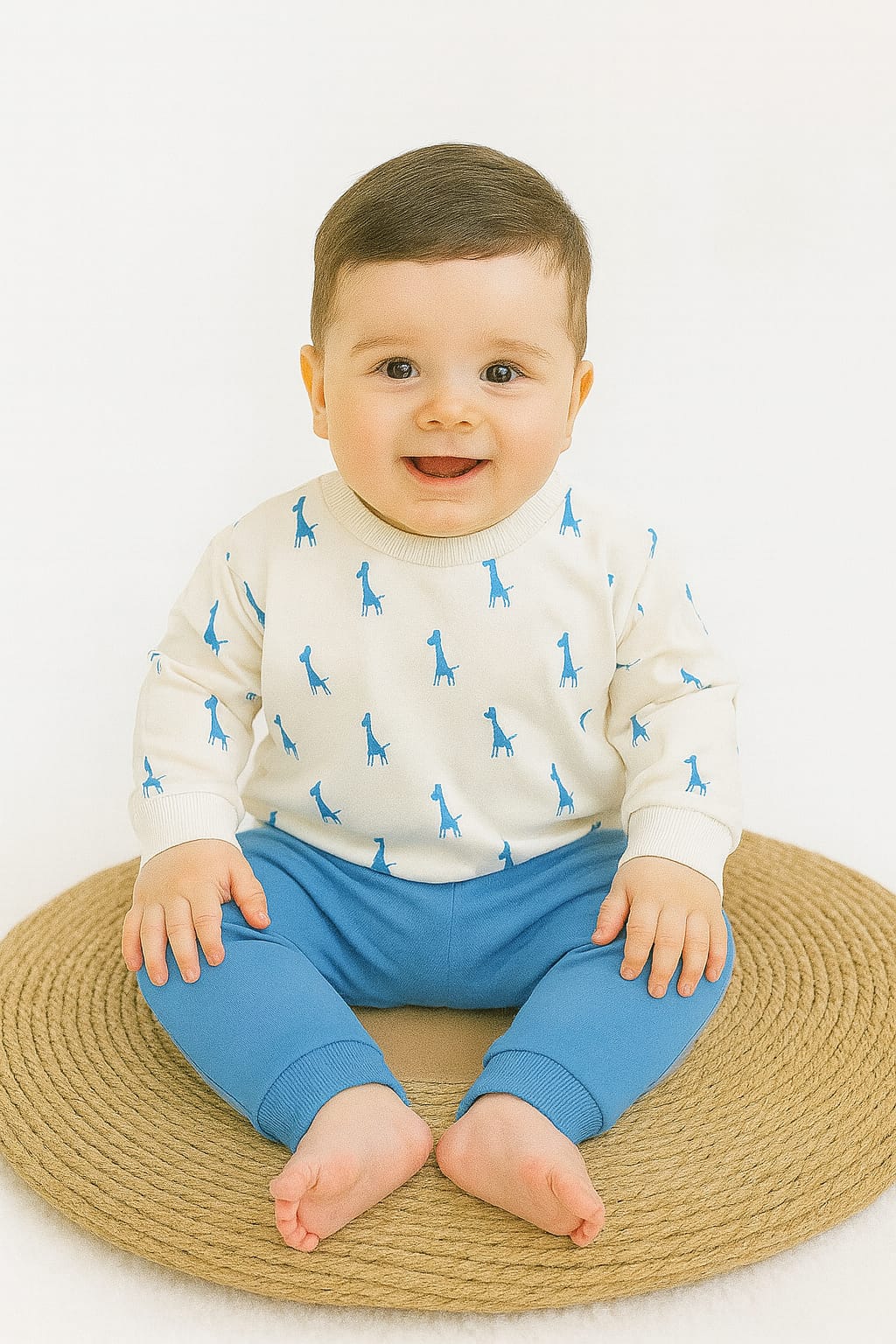 Baby Cotton 2-Piece Set – Giraffe Design