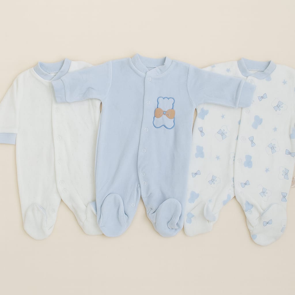 3-Piece Baby Velvet Overall Set – Cozy & Elegant