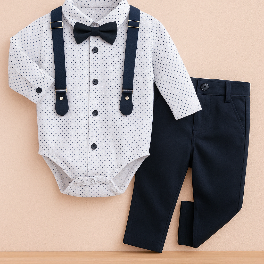 Boys Premium 2-Piece Shirt & Salopette Pants Outfit