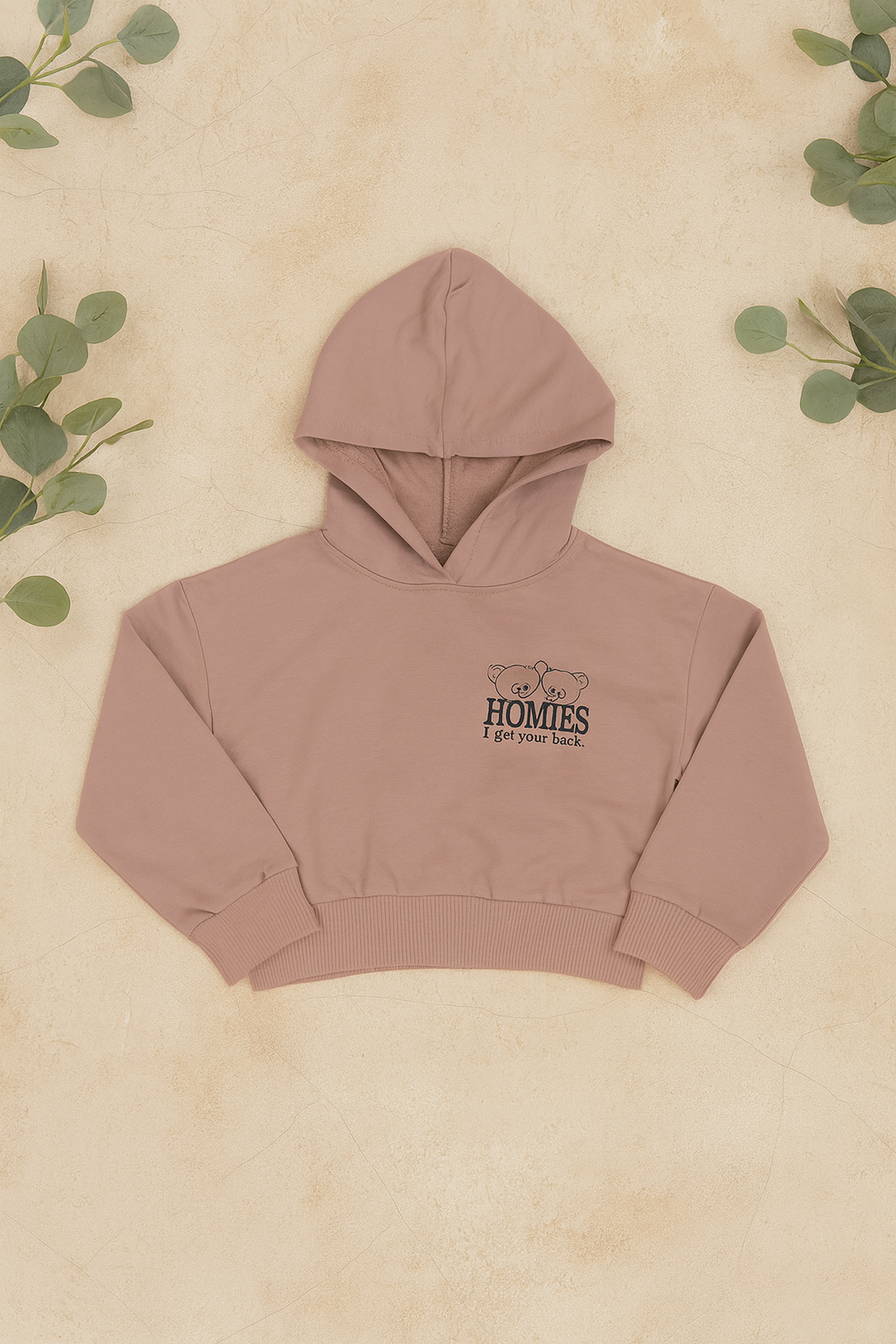 Girls Short Sweatshirt – “Homies” Design