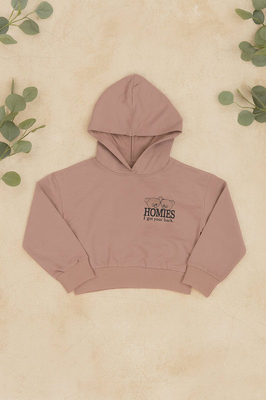 Girls Short Sweatshirt – “Homies” Design